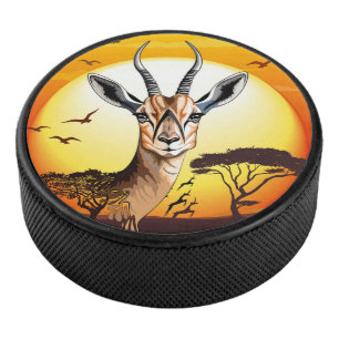 Disco De Hockey Gazelle Animal salvaje Antelope africano