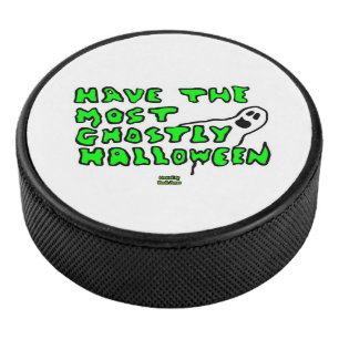 Disco De Hockey Ghostal Halloween Hockey Puck