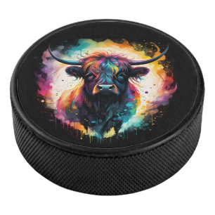 Disco De Hockey Ghostly Grace: Vaca Highland espectral Holográfica