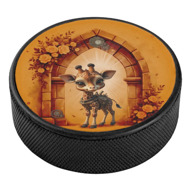 Disco De Hockey Girafa de bebé en steampunk-personalizado (3/4)