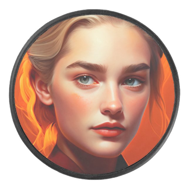 Disco De Hockey Girl with blue eyes (Anverso)