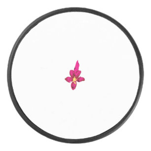 Disco De Hockey Girly Design, Light Gold, Purplish Red