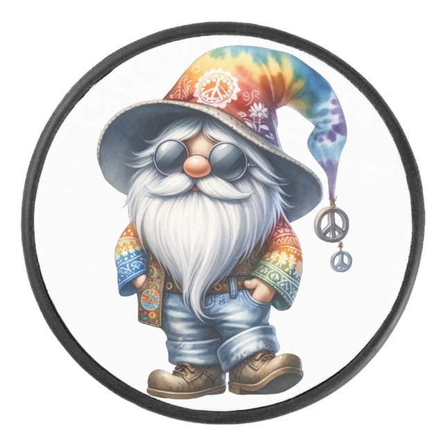 Disco De Hockey Gnomo hippie (Anverso)