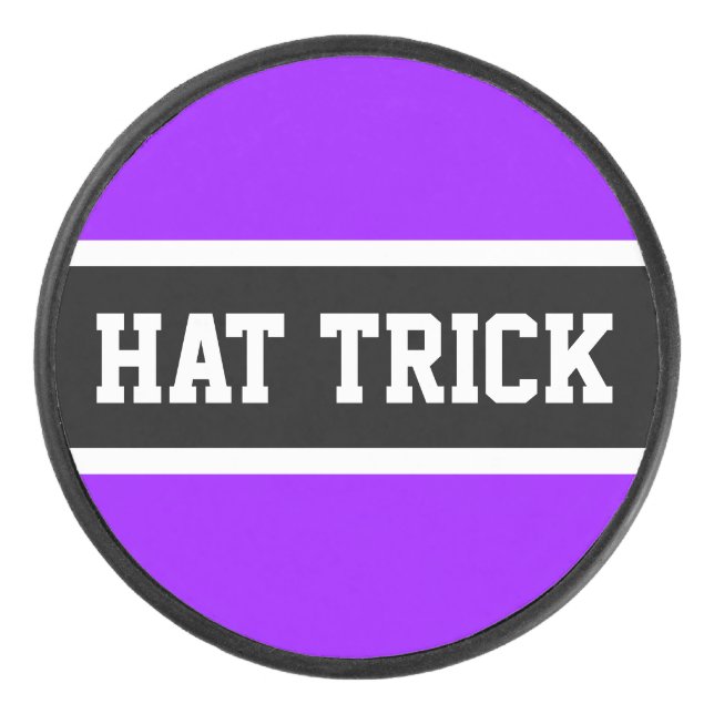 Disco De Hockey GORRA TRICK Fun Bright Purple White Stripes (Anverso)