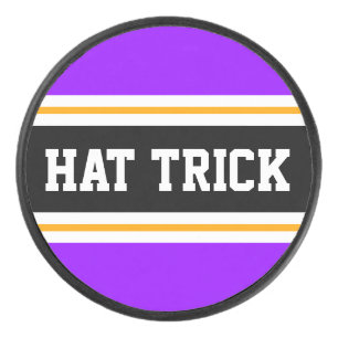 Disco De Hockey GORRA TRICK Rayas amarillas negras vívidas