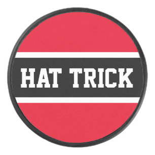 Disco De Hockey GORRA TRICK Sporty Brillante Red Black White Strip