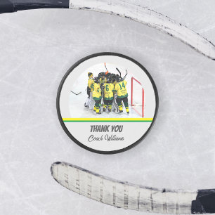 Disco De Hockey Gracias, entrenador de hockey, foto personalizada 
