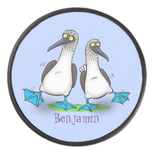 Disco De Hockey Gracioso, feliz personalizado de bailarines de pel