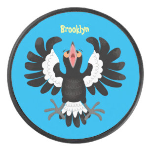 Disco De Hockey Gracioso ilustracion de personalizado magpie austr