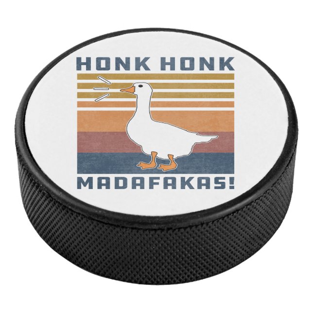 Disco De Hockey Gracioso pato retro honk ganso madafakas (3/4)