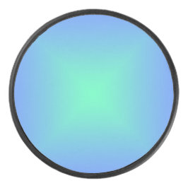 Disco De Hockey Gradiente de diamante azul a verde aguamarina