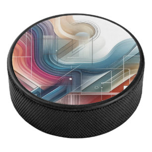 Disco De Hockey Gradiente Geométrico Abstract Hockey Puck - Diseño