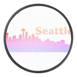 Disco De Hockey Gráfico del perfil del perfil de Seattle