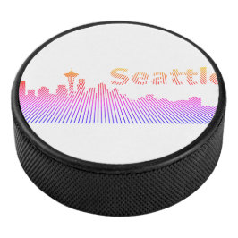 Disco De Hockey Gráfico del perfil del perfil de Seattle