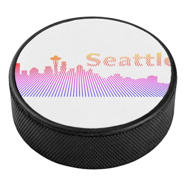 Disco De Hockey Gráfico del perfil del perfil de Seattle (3/4)