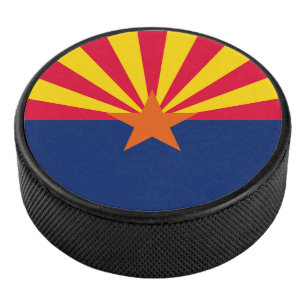 Disco De Hockey Gráfico dinámico de la bandera del estado de Arizo