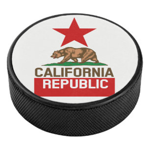 Disco De Hockey Gráfico dinámico de la bandera del estado de Calif