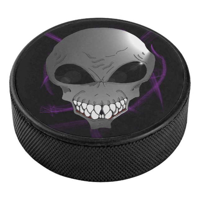 Disco De Hockey Gray alien Hockey Puck (3/4)