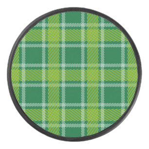 Disco De Hockey Green Tartan Hockey Puck