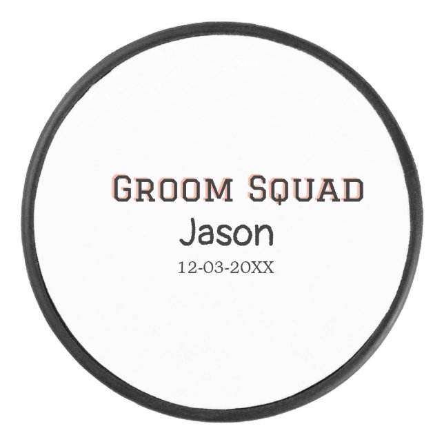 Disco De Hockey Groom Squad acompañante de la despedida de soltera (Anverso)