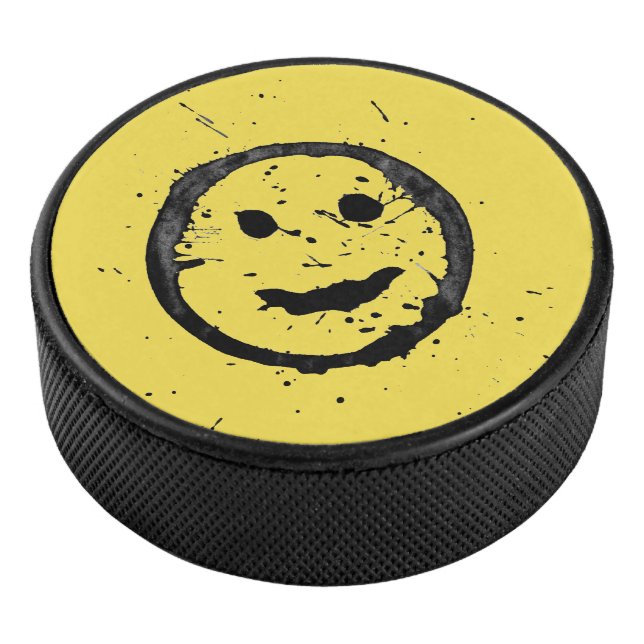 Disco De Hockey Guay Staines Happy Sonriente cara amarilla (3/4)