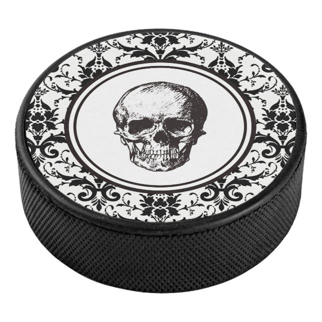 Disco De Hockey HALLOWEEN Black Gothask Pattern Skull (3/4)
