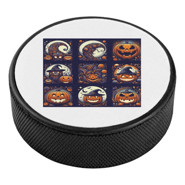 Disco De Hockey Halloween Hockey Puck (3/4)