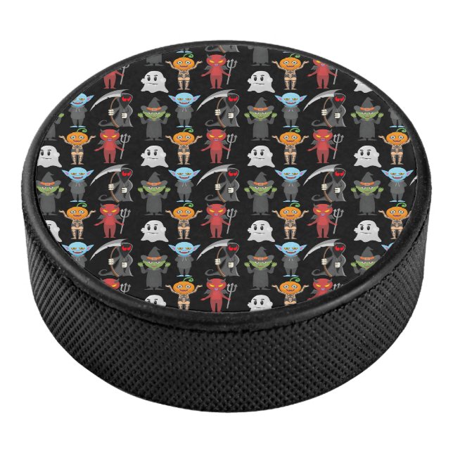 Disco De Hockey Halloween Party Hockey Puck (3/4)