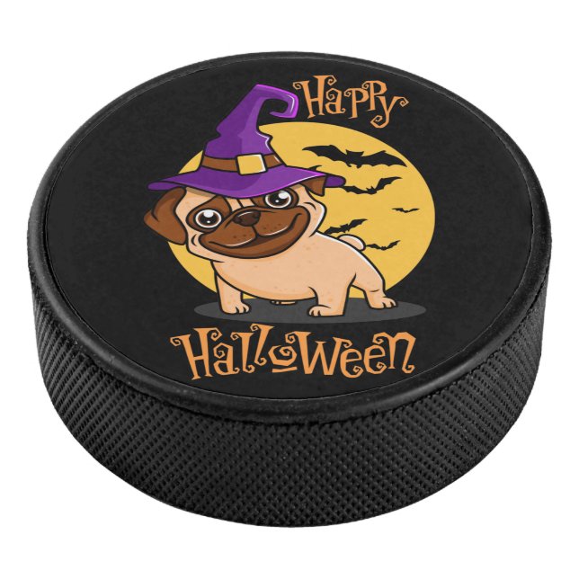 Disco De Hockey Halloween Puggy Hockey Puck (3/4)