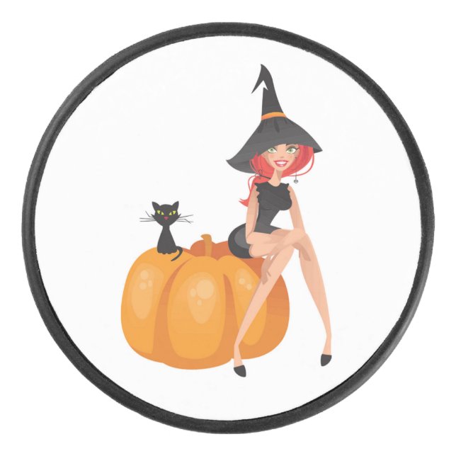 DISCO DE HOCKEY HALLOWEEN WITCH (Anverso)