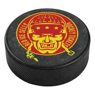 Disco De Hockey Helado rojo vende boleto de hockey