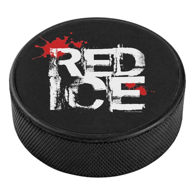 Disco De Hockey Hielo Rojo (3/4)