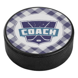 Disco De Hockey Hockey Coach Shield Puck (azul)