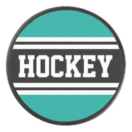 Disco De Hockey HOCKEY Divertido Negrita Bandas de Carreras Blanca