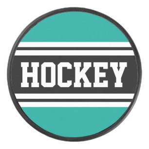 Disco De Hockey HOCKEY Divertido Negrita Bandas de Carreras Blanca