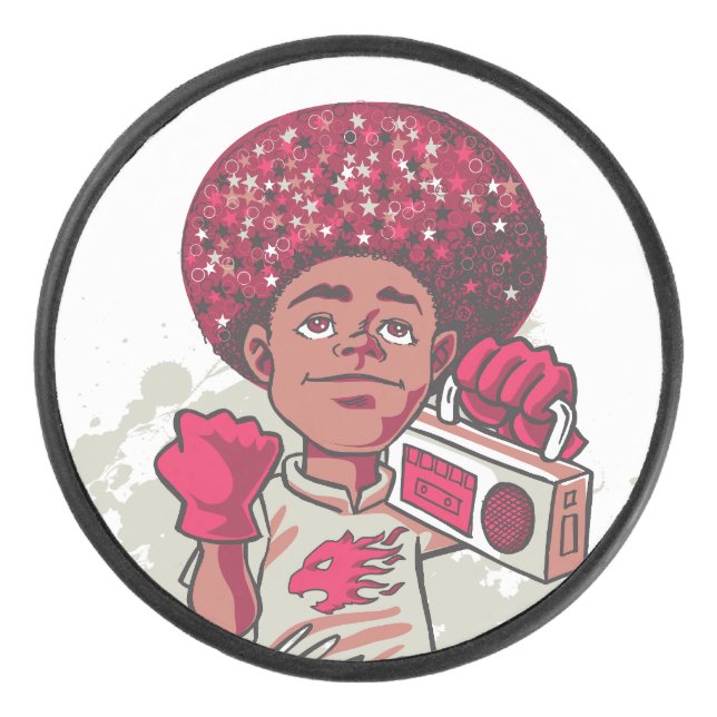 Disco De Hockey Hockey Puck – YOUTH Power Afro & Boombox Urban  (Anverso)