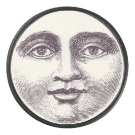 Disco De Hockey Hombre de cosecha en la luna