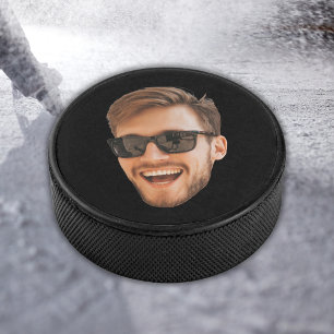 Disco De Hockey Hombres divertidos y personalizados se enfrentan a