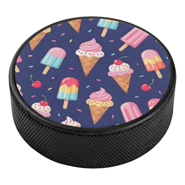 Disco De Hockey Ice cream, popsicles and cherries pattern (3/4)