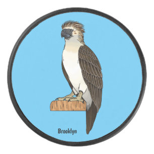 Disco De Hockey ilustración de dibujos animados de águila filipina