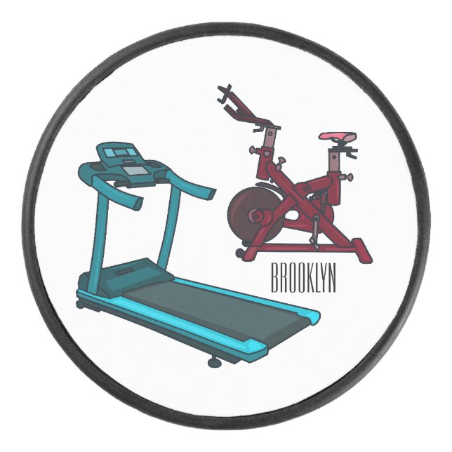 Disco De Hockey Ilustracion de personalizado de bicicletas de hila (Anverso)