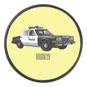 Disco De Hockey Ilustracion de personalizado de coches de policía
