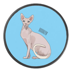 Disco De Hockey Ilustracion de personalizado de gatos Sfinx