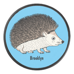 Disco De Hockey Ilustracion de personalizado de hedgehog espinoso
