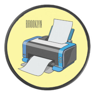 Disco De Hockey Ilustracion de personalizado de impresora