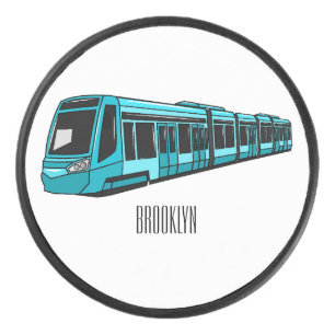 Disco De Hockey Ilustracion de personalizado de locomotora eléctri