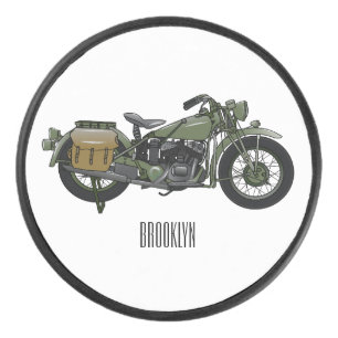Disco De Hockey Ilustracion de personalizado de motocicleta de cru