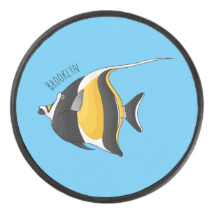 Disco De Hockey Ilustracion de personalizado de peces moro