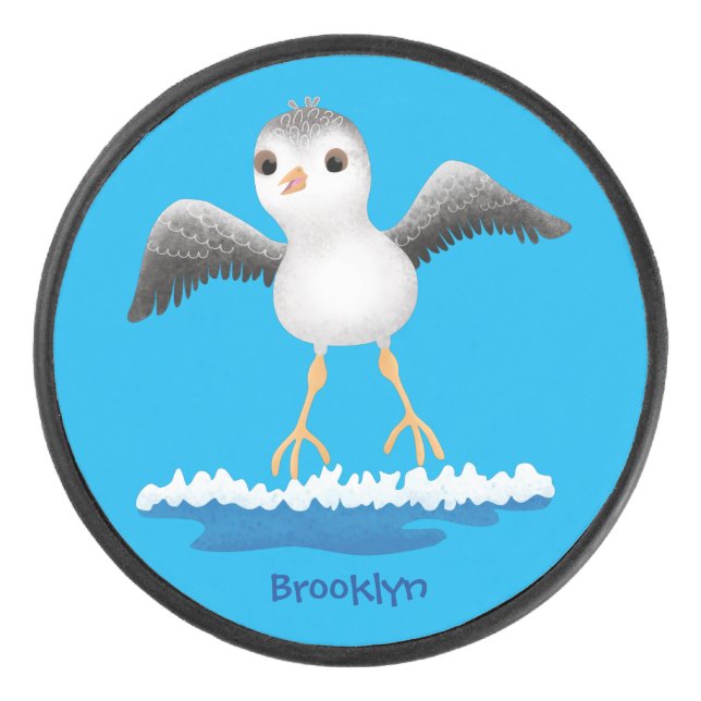 Disco De Hockey Ilustracion de personalizado de sandpier de bebé (Anverso)