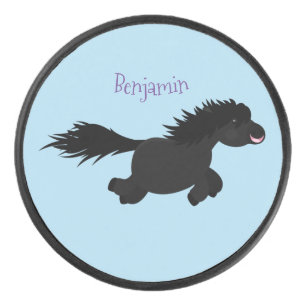 Disco De Hockey Ilustracion de personalizado del pony de Shetland